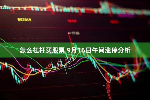 怎么杠杆买股票 9月16日午间涨停分析