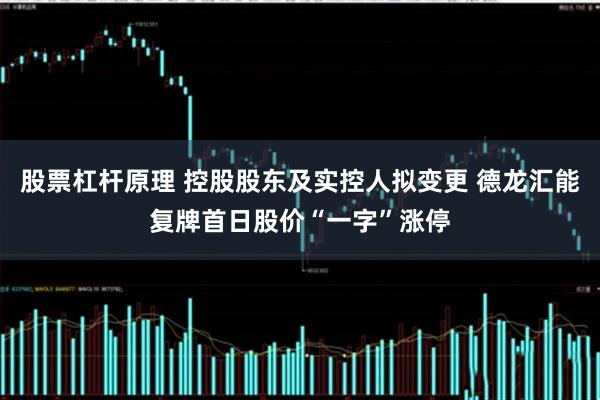 股票杠杆原理 控股股东及实控人拟变更 德龙汇能复牌首日股价“一字”涨停